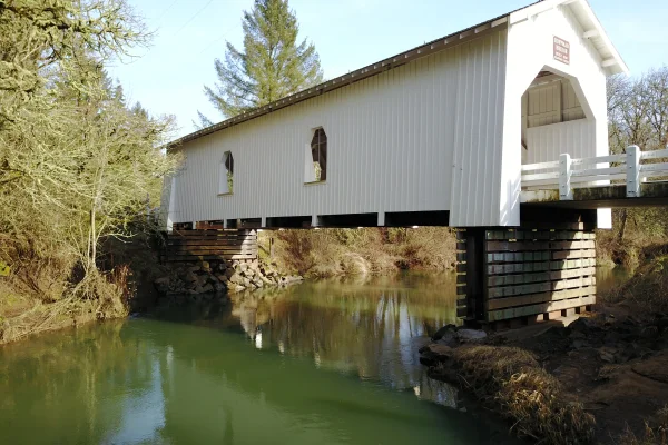 Hoffman Bridge — aerial approach