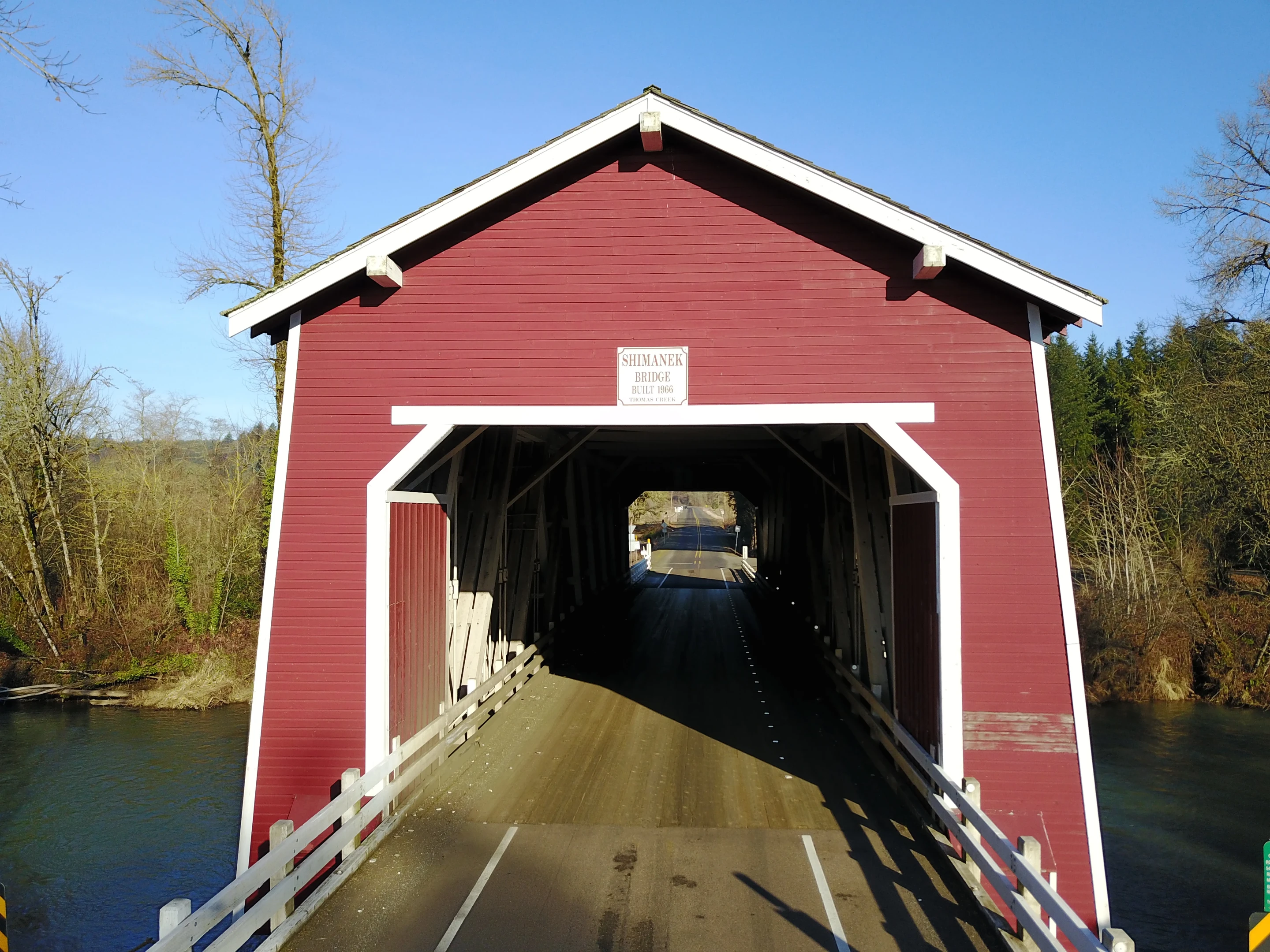 Shimanek Bridge — aerial view