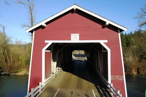 Shimanek Bridge — aerial view