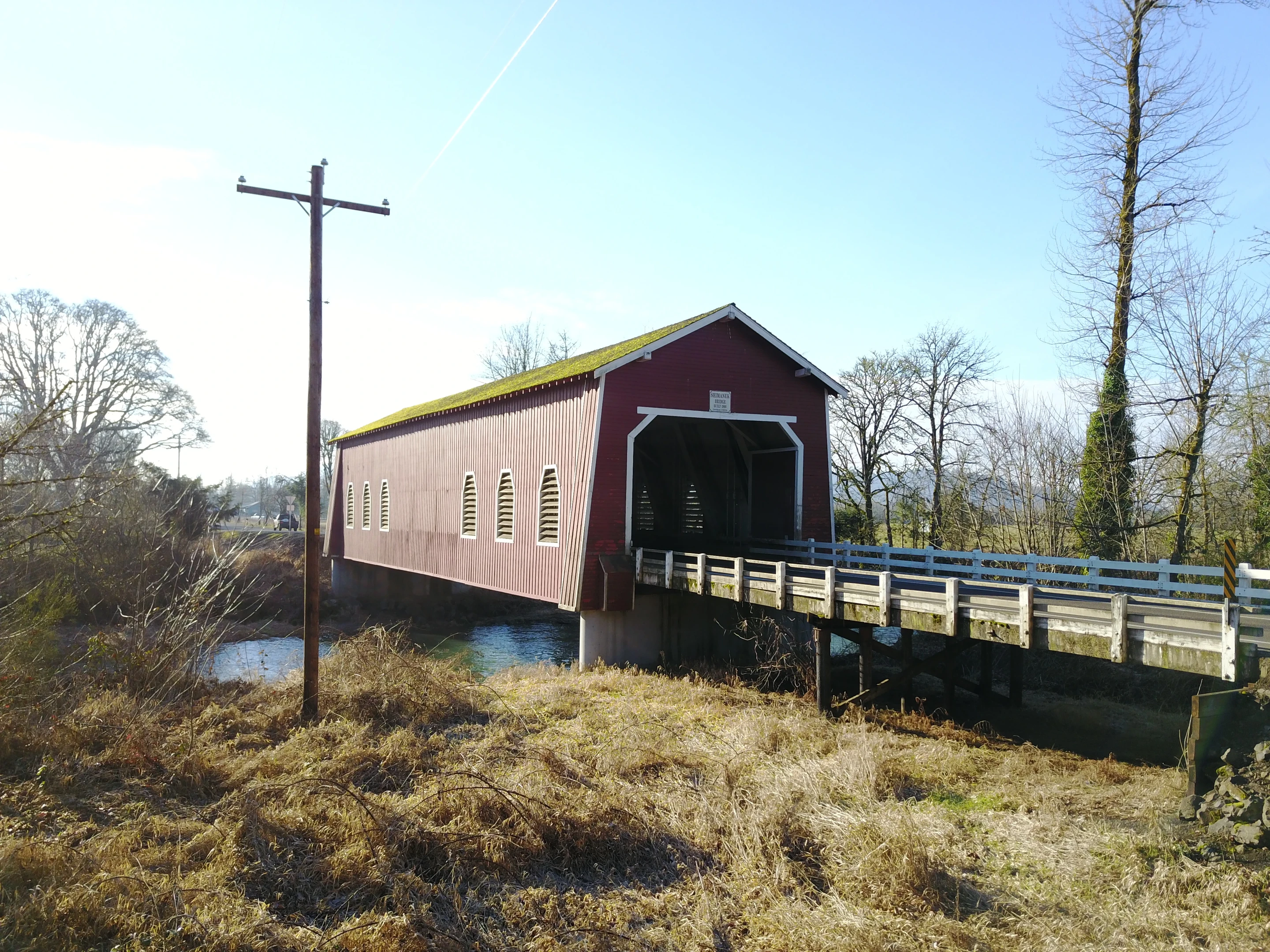 Shimanek Bridge — aerial approach