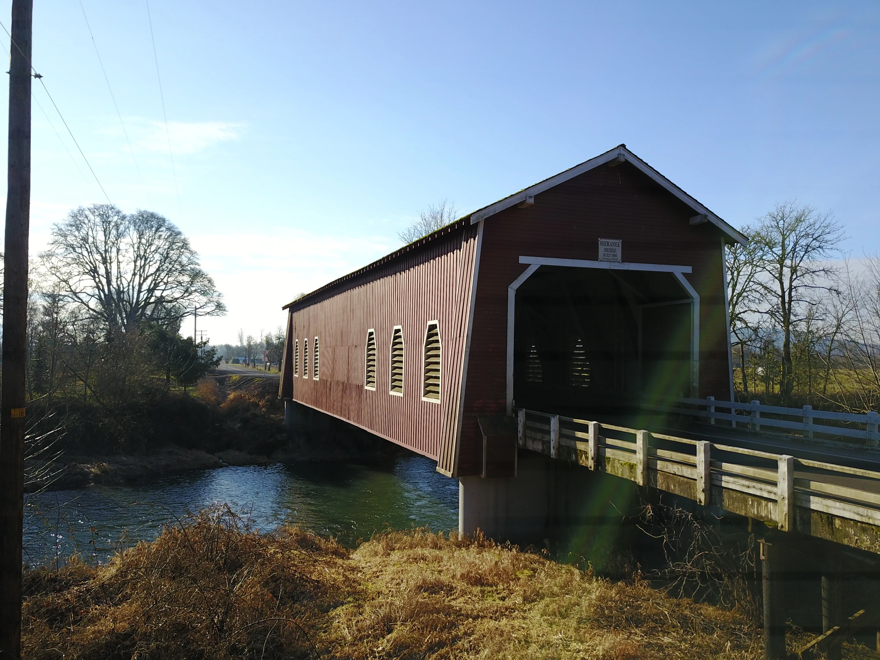 Shimanek Bridge — overhead perspective