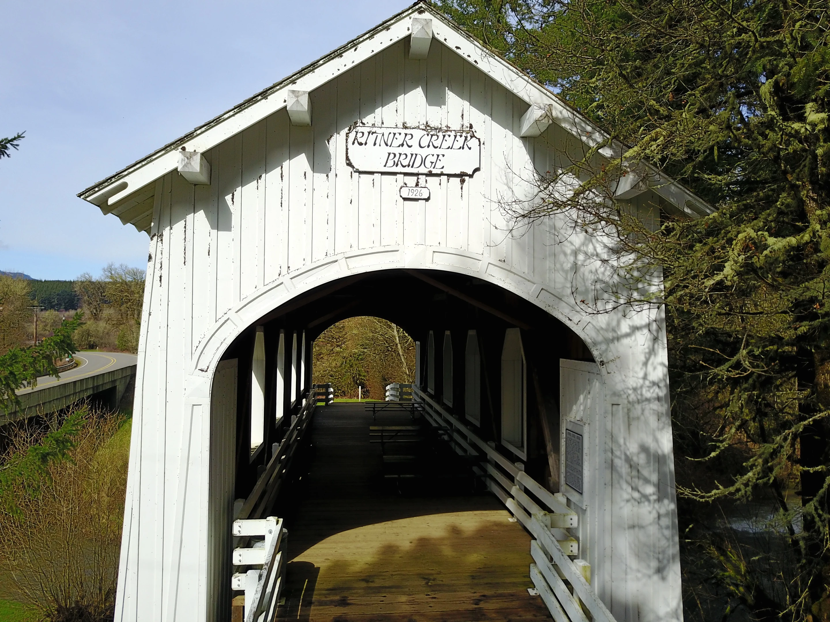 Ritner Creek Bridge — aerial view