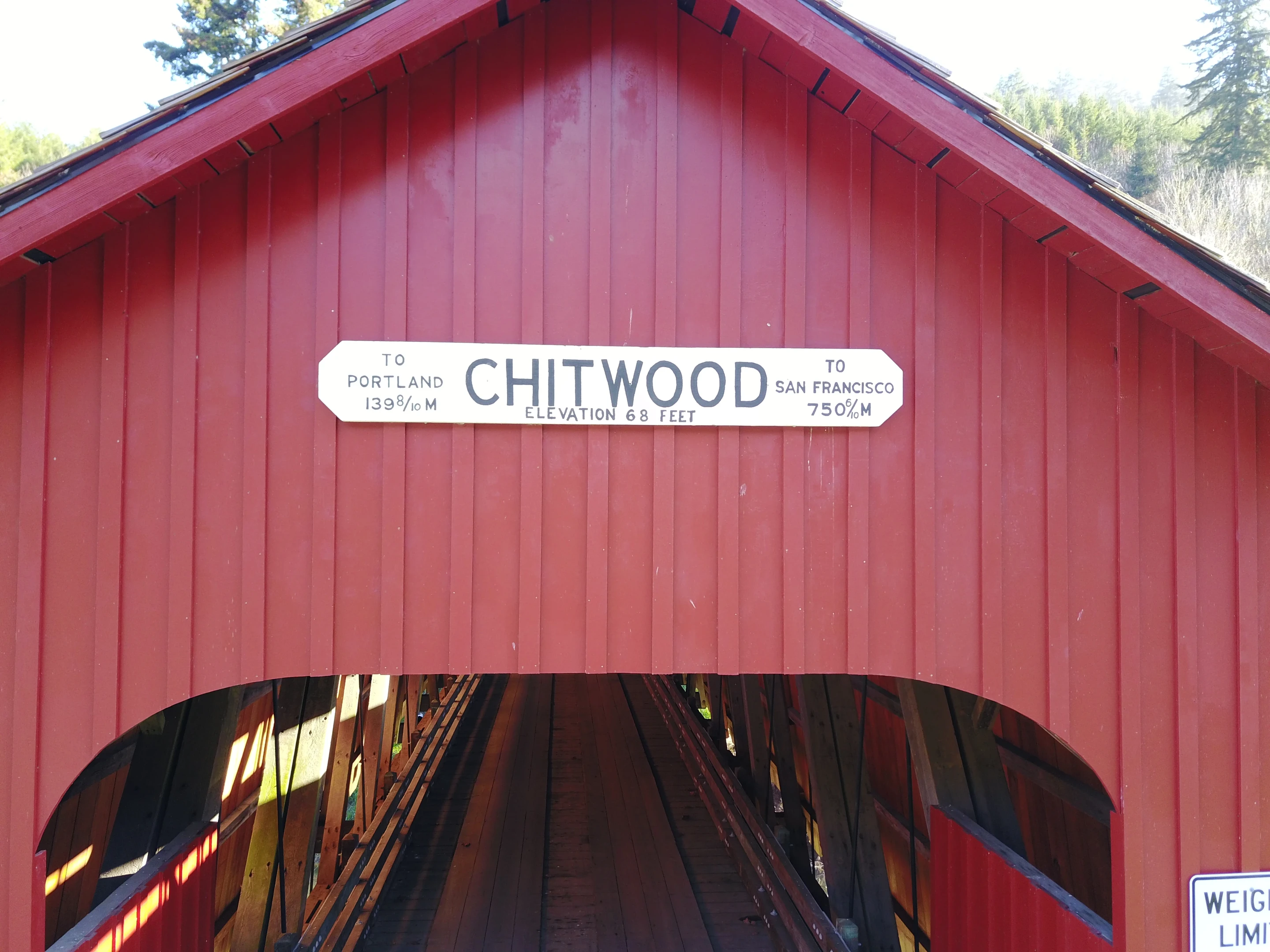 Chitwood Bridge — aerial approach