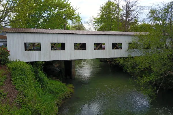 Centennial Bridge — aerial view