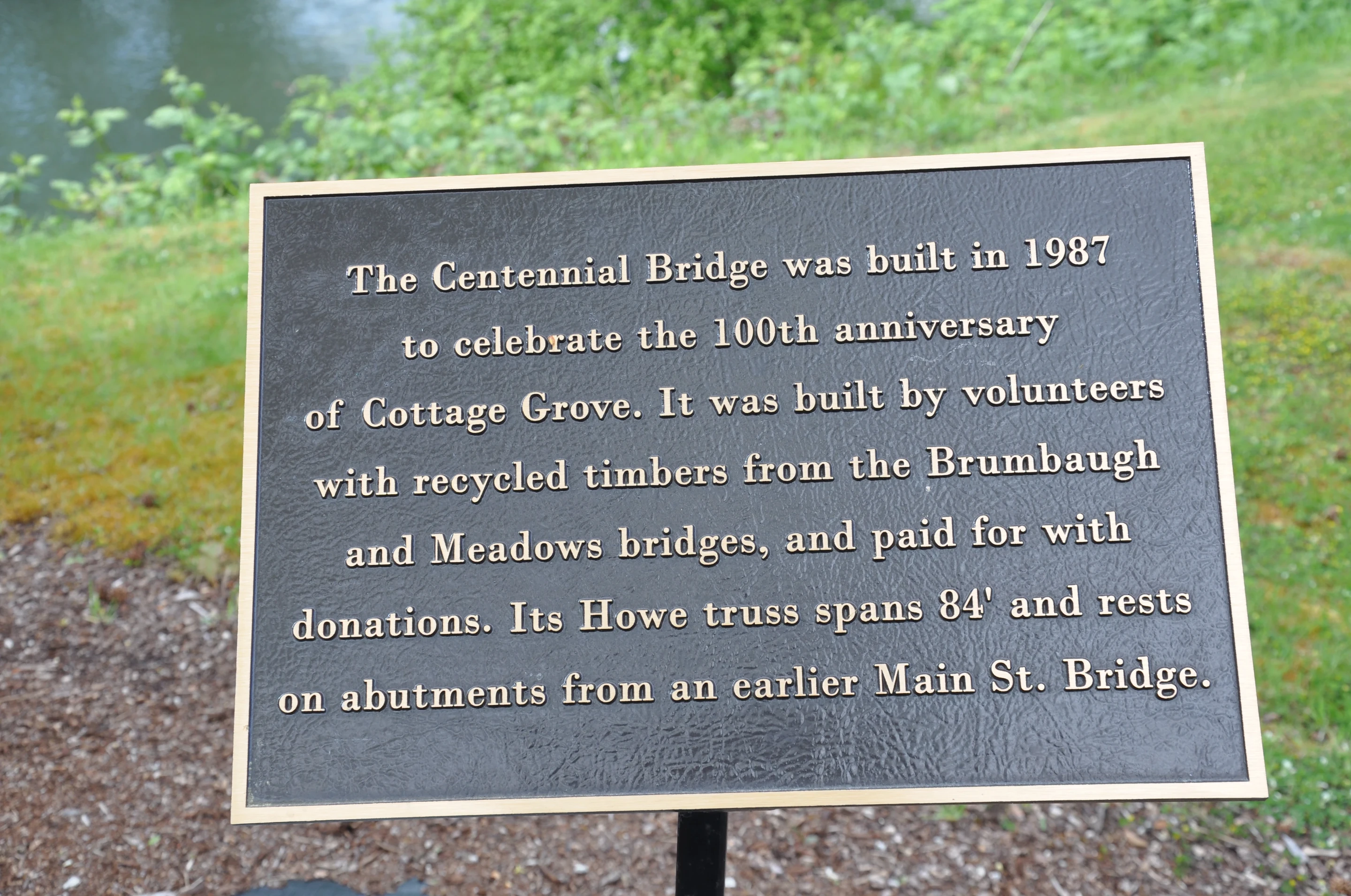 Centennial Bridge — river view