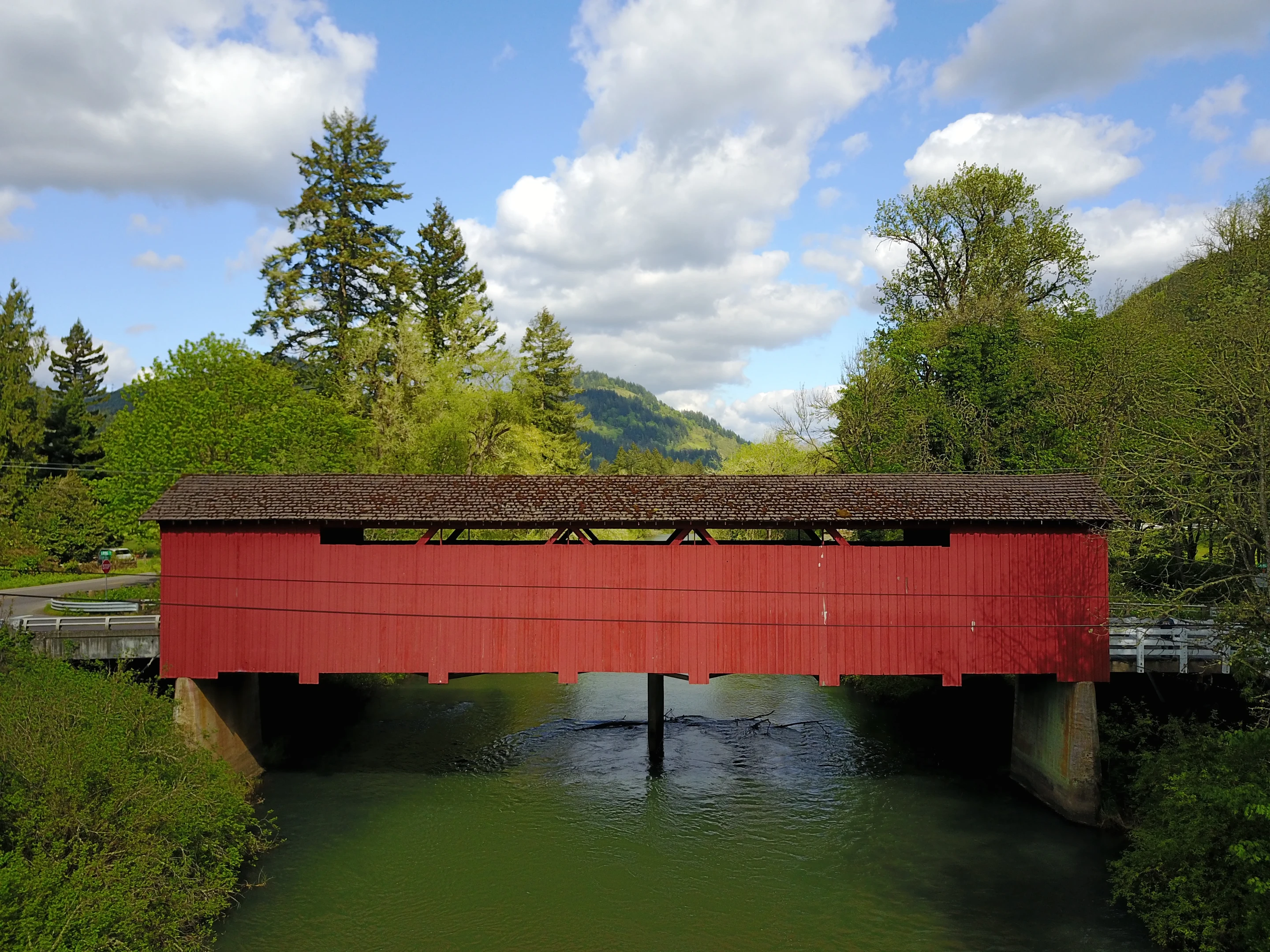 Currin Bridge — aerial approach