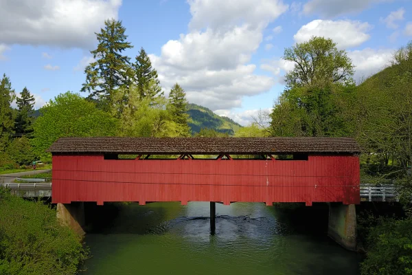 Currin Bridge — aerial approach