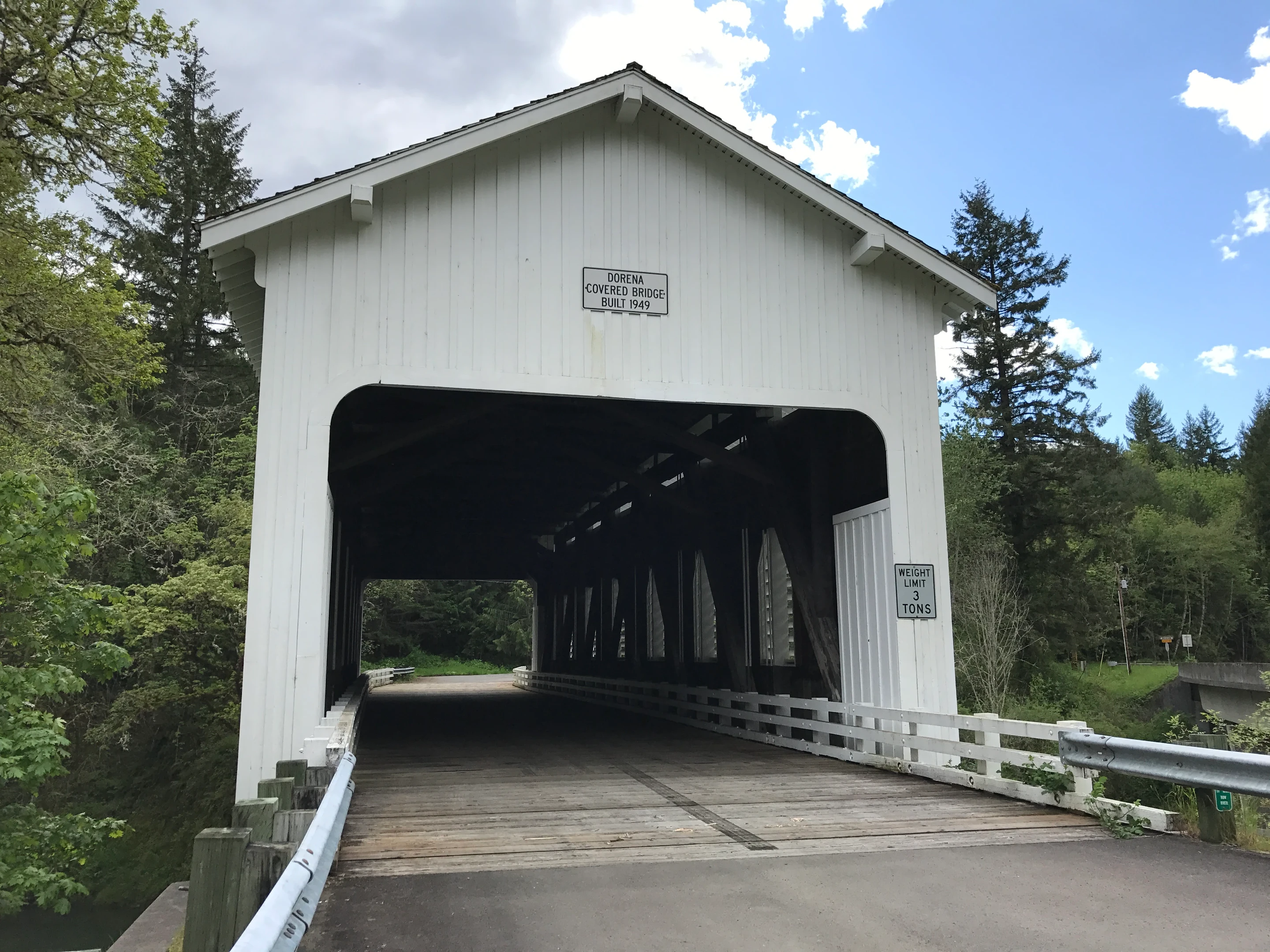 Dorena Bridge — three-quarter view