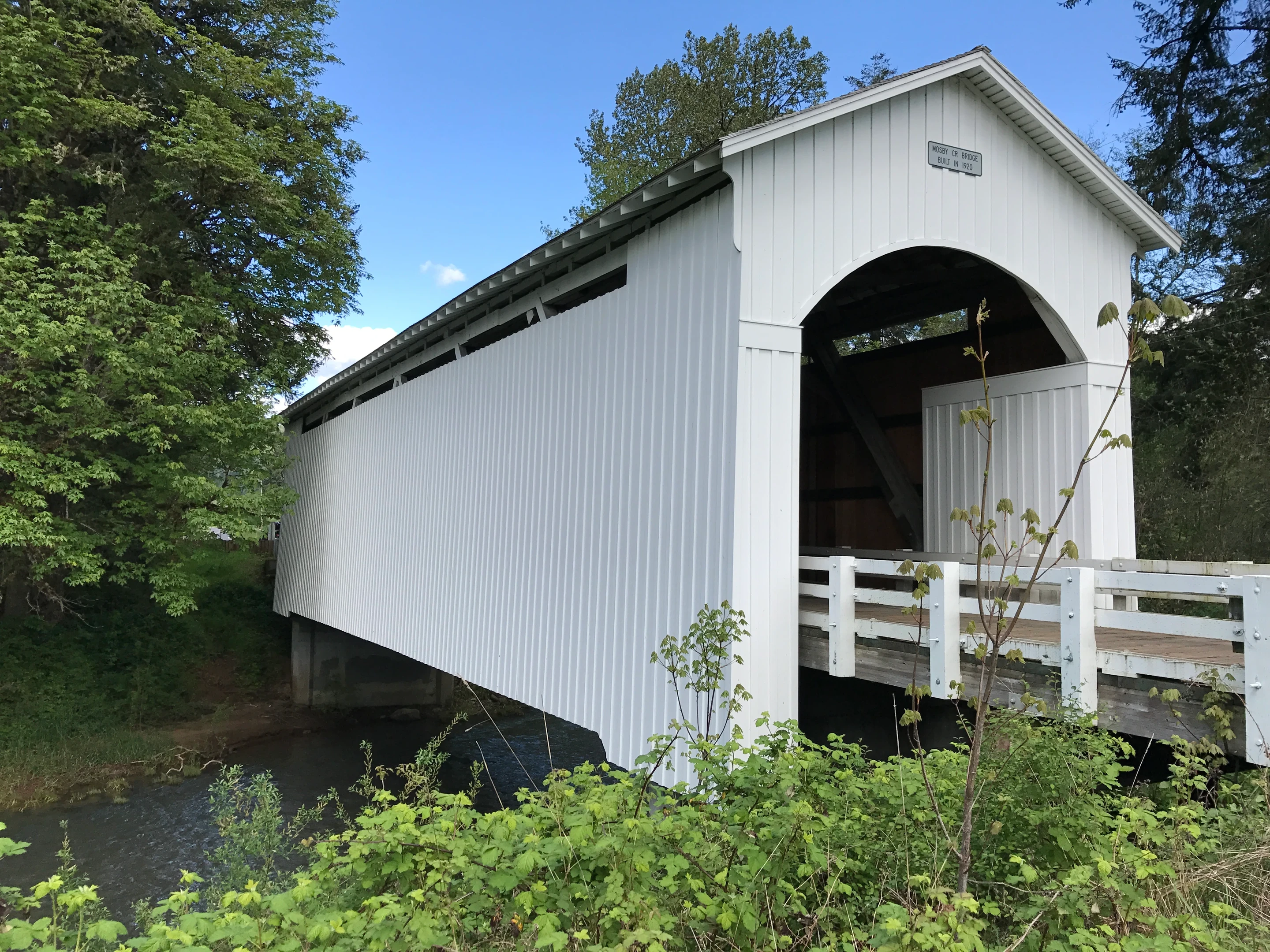 Mosby Creek Bridge — three-quarter view