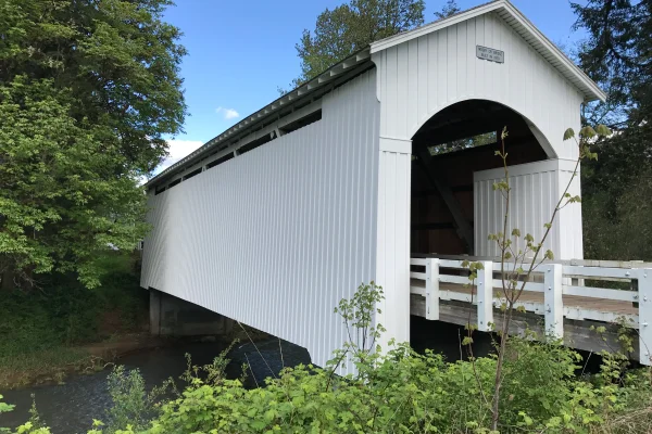 Mosby Creek Bridge — three-quarter view