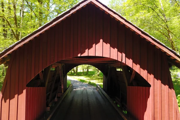 North Fork Yachats Bridge — aerial view