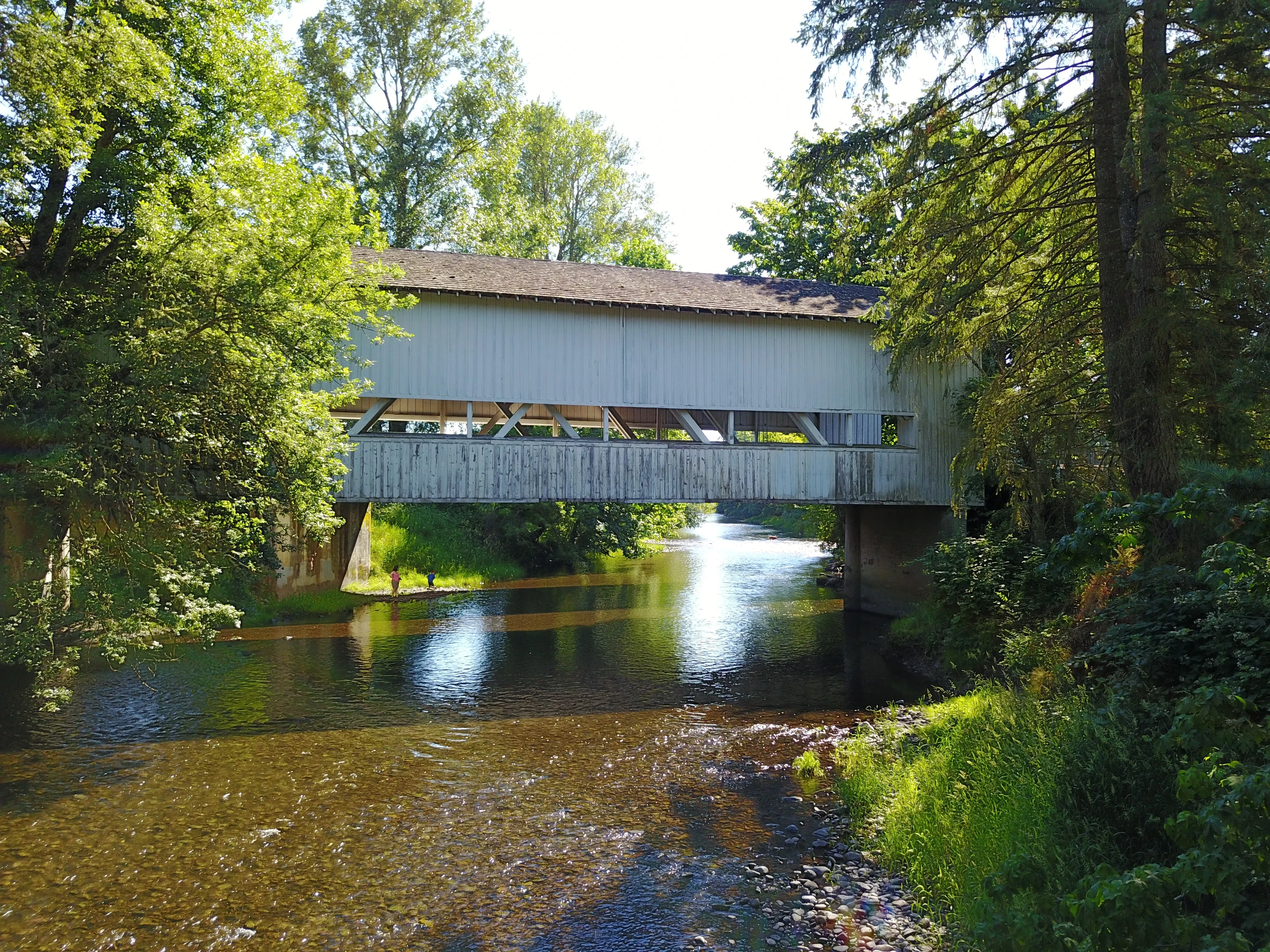 Crawfordsville Bridge aerial — June 2017