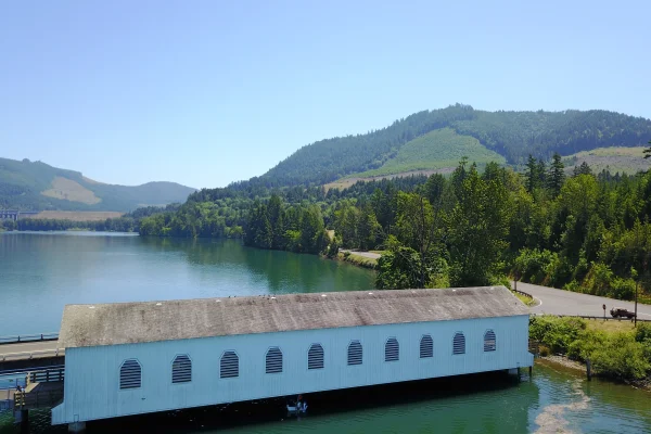 Lowell Bridge — aerial view