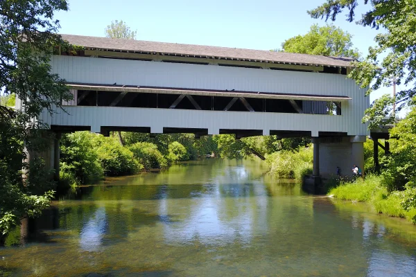 Unity Bridge — aerial approach