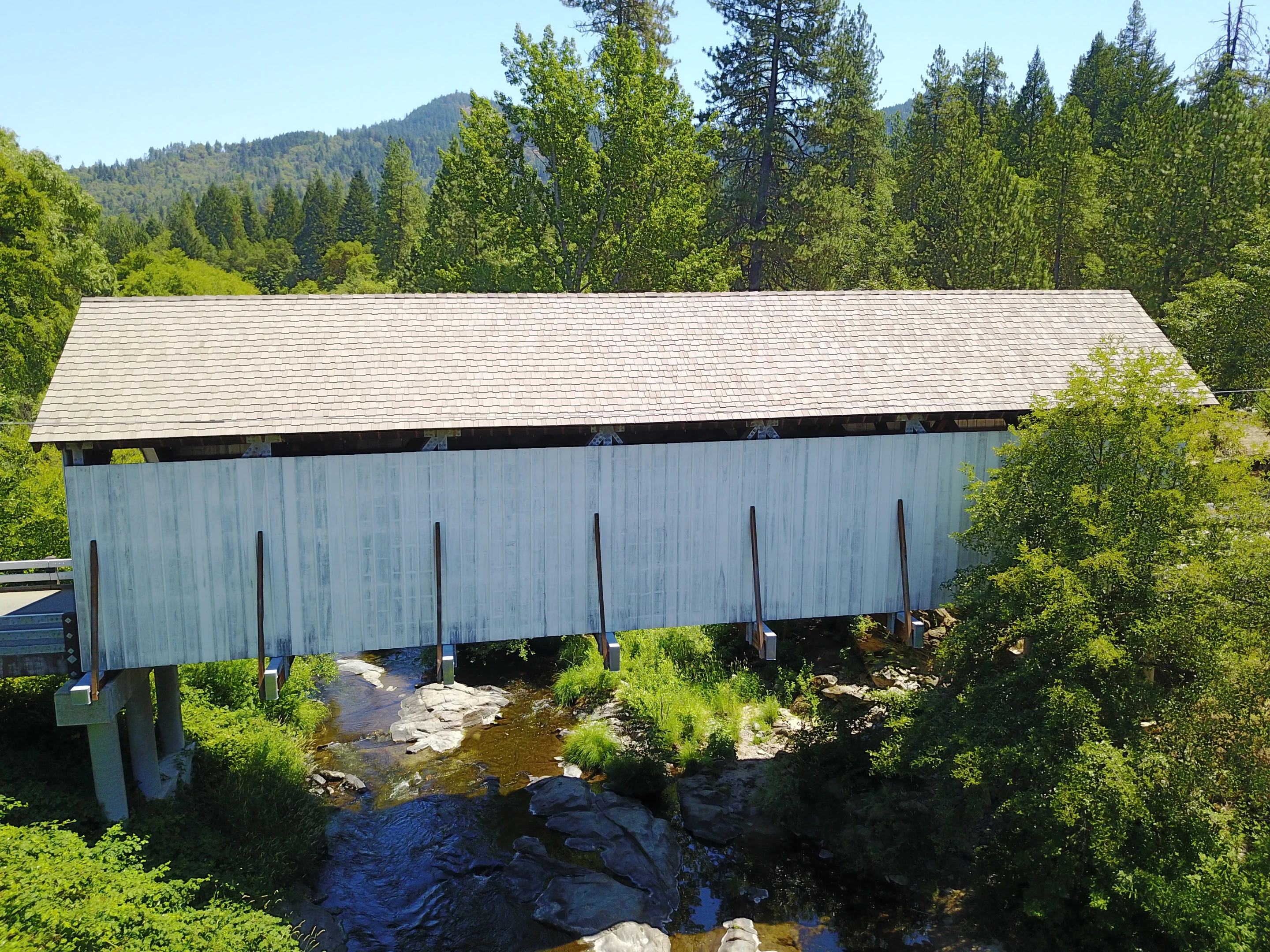 Wimer Bridge — aerial view