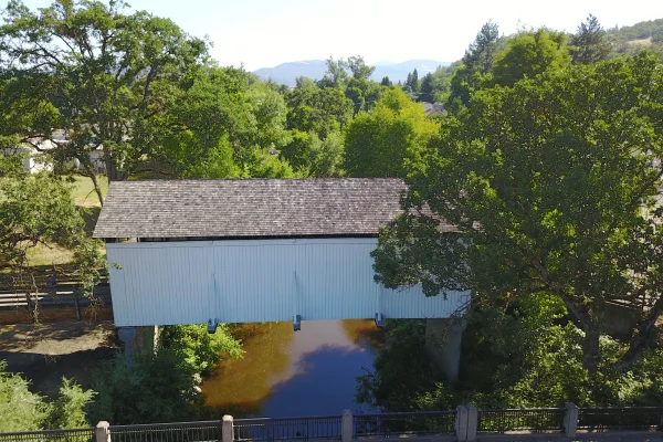 Antelope Creek Bridge — aerial view