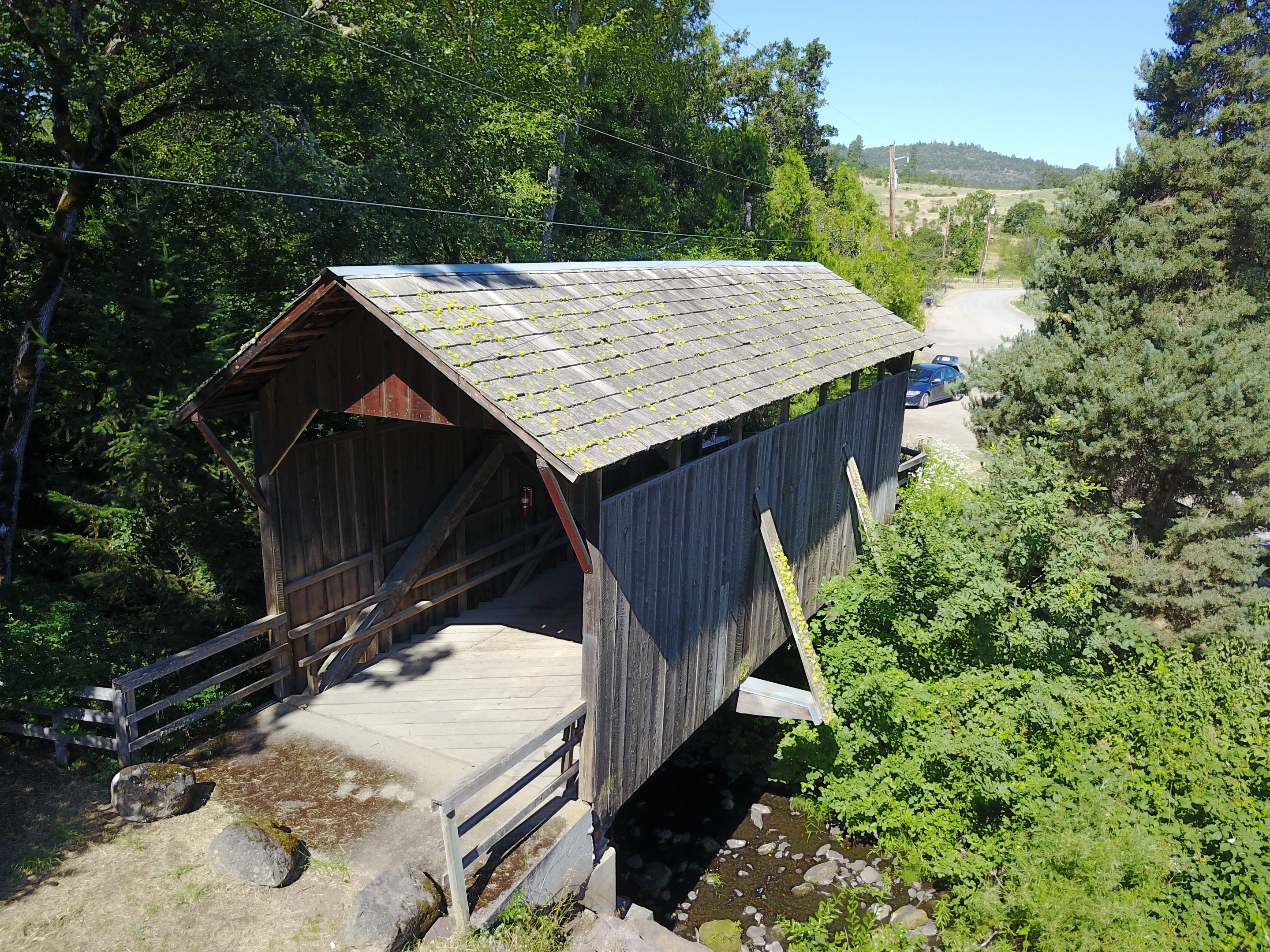 Lost Creek Bridge — aerial view