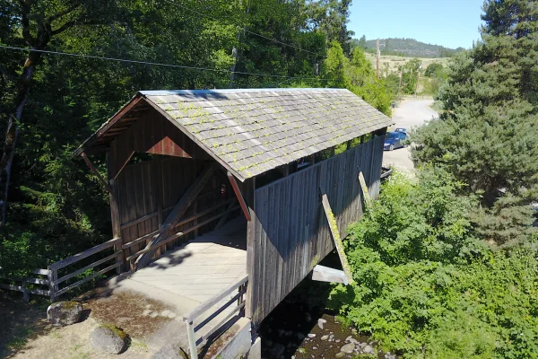 Lost Creek Bridge — aerial view