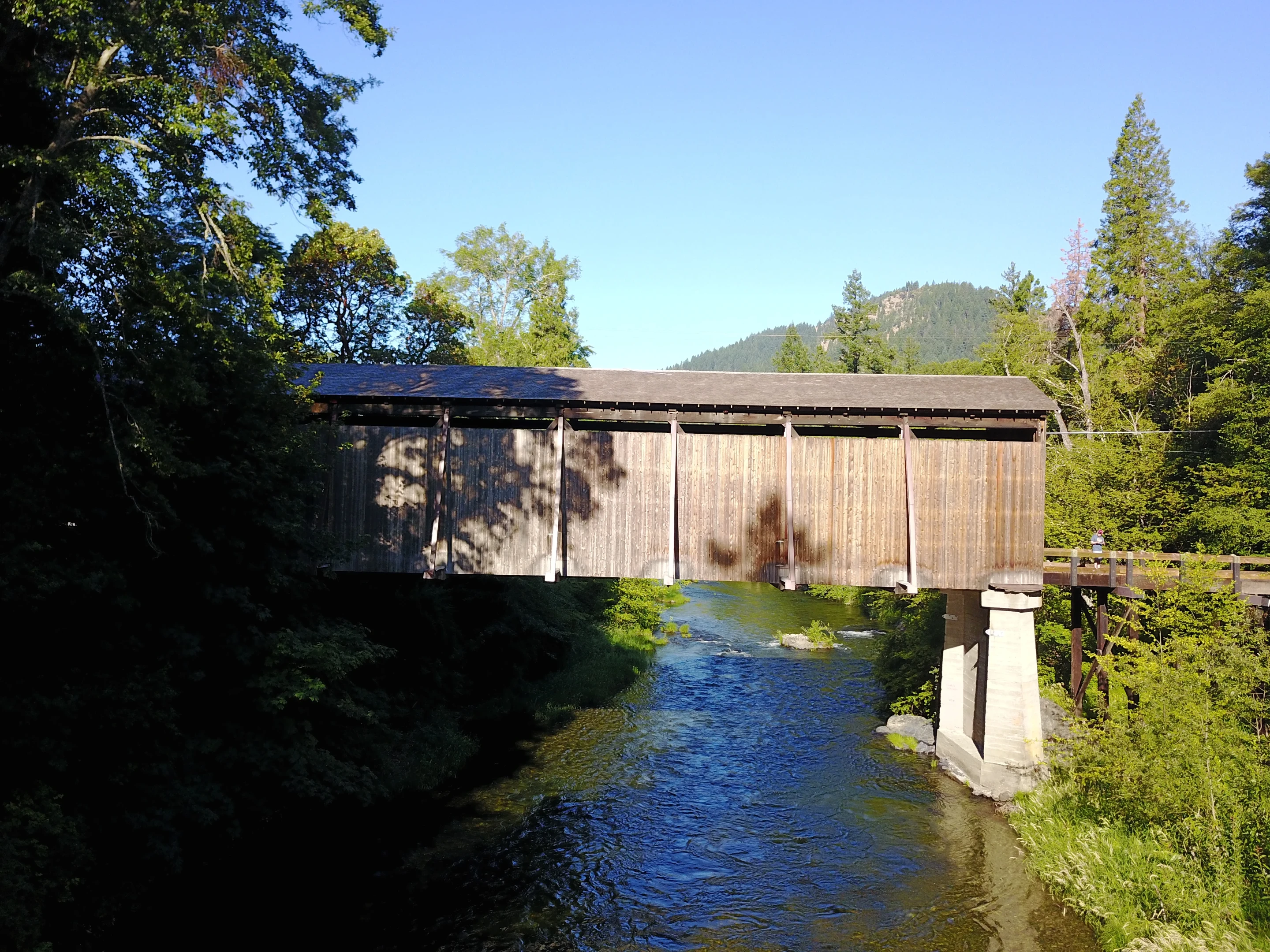 McKee Bridge from above — Applegate Valley, July 2017