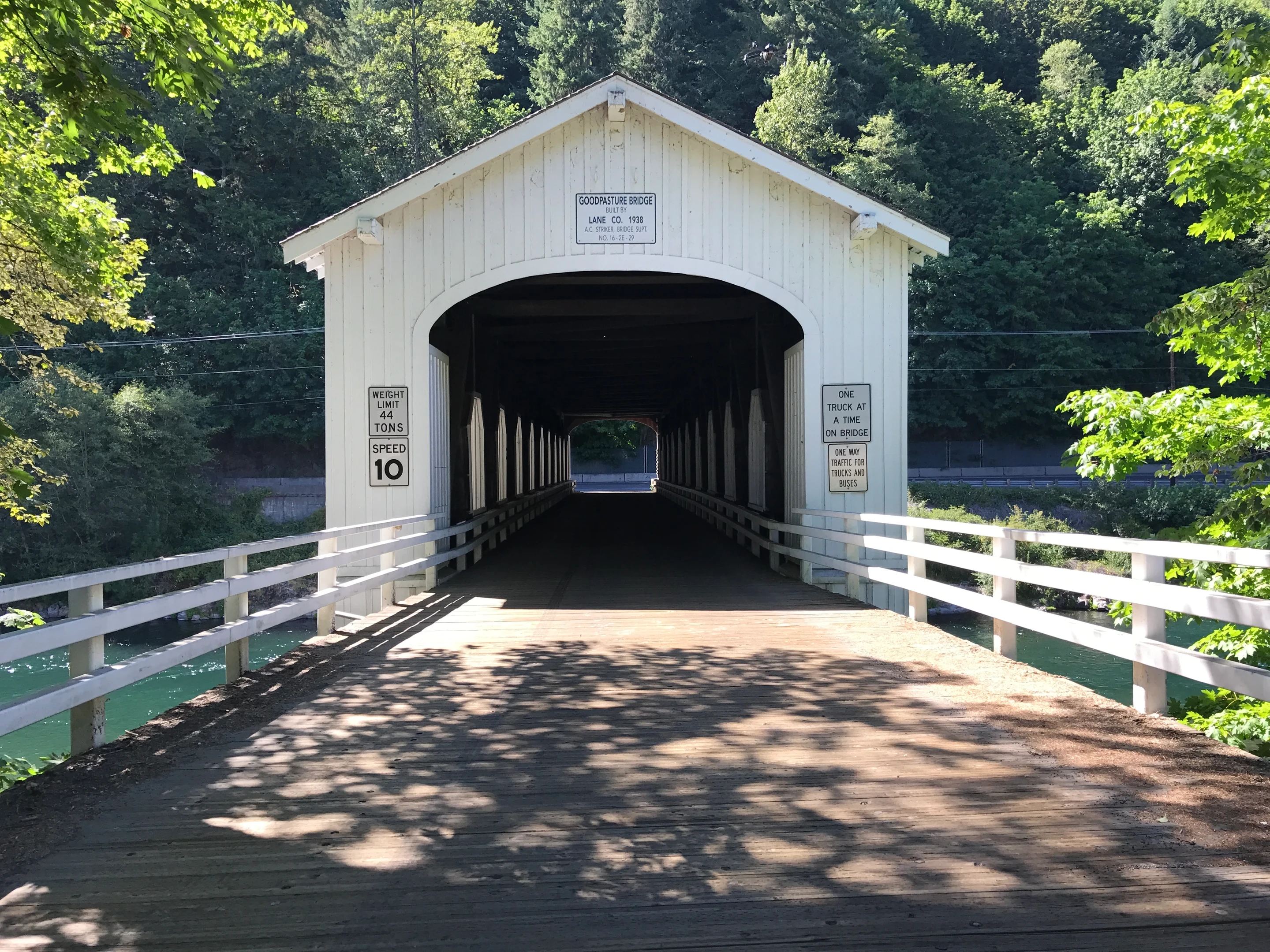 Goodpasture Bridge — three-quarter view