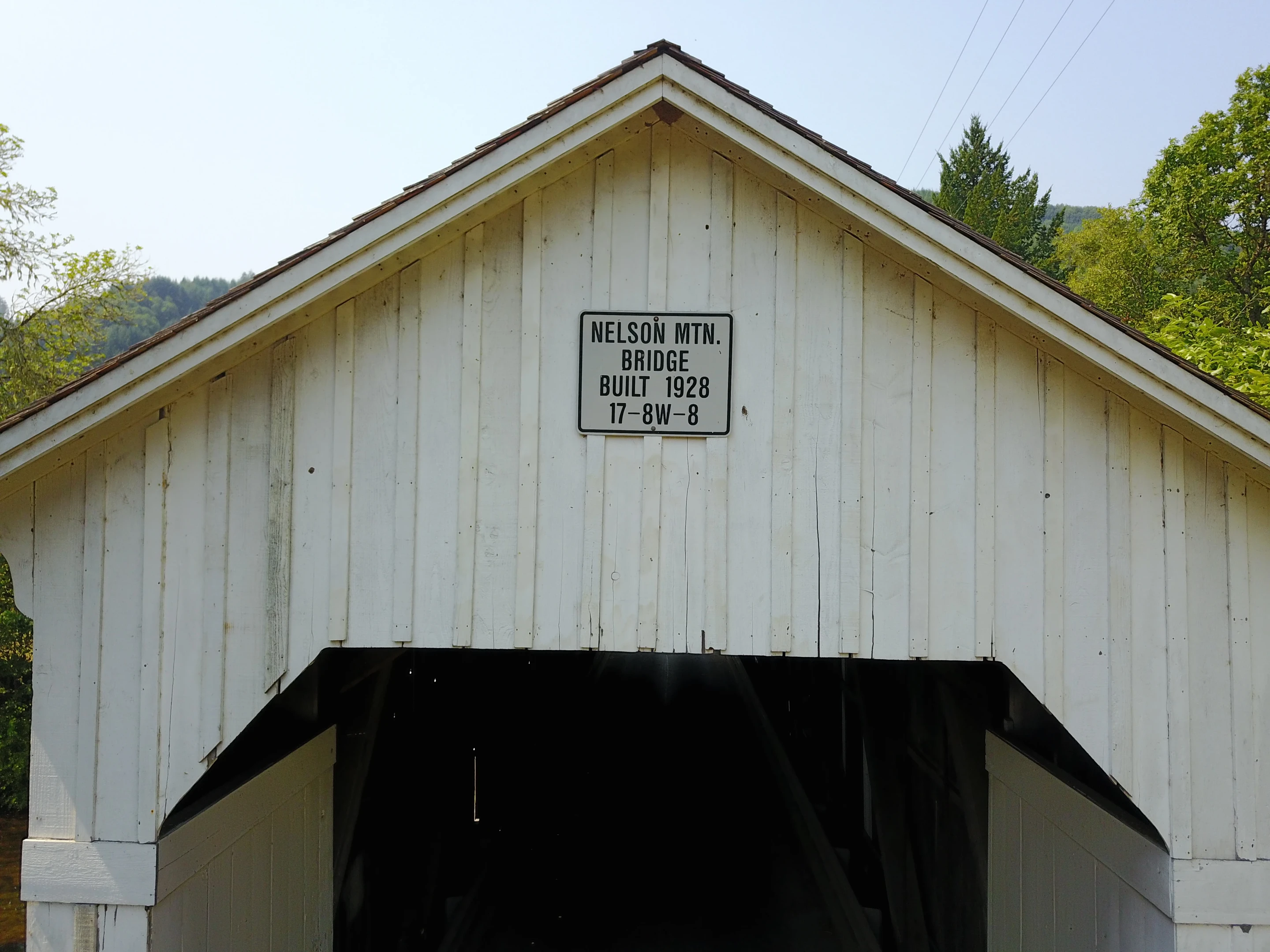 Nelson Mountain Bridge — aerial view