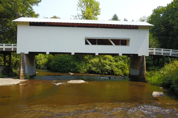 Wildcat Creek Bridge — aerial view