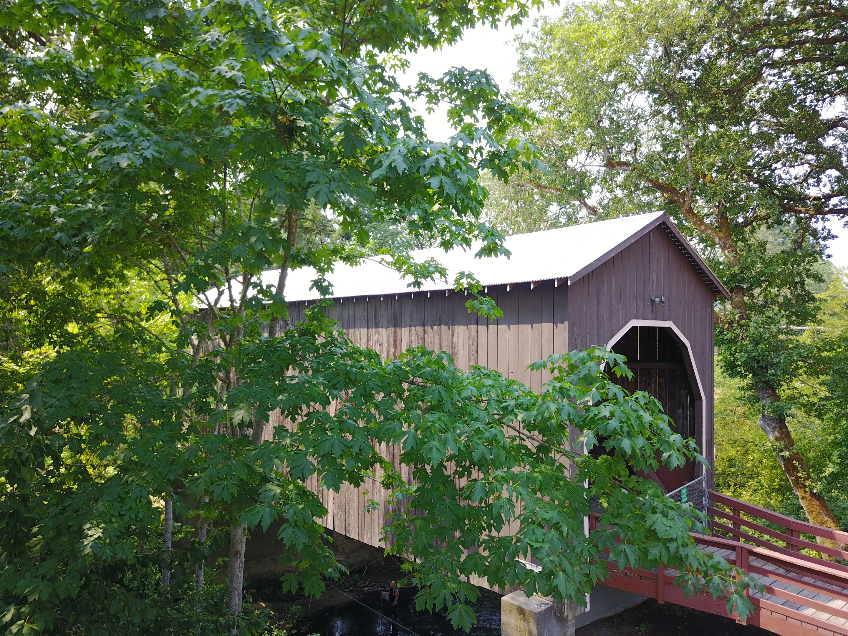 Pass Creek Bridge — aerial view