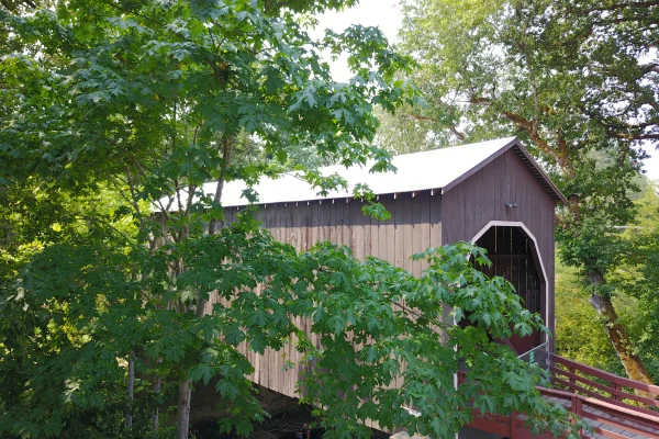 Pass Creek Bridge — aerial view