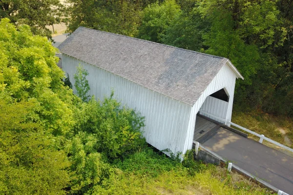 Irish Bend Bridge — aerial view